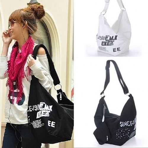 Women Fashion Letter Printed Canvas Messenger Bag Cross Body Handbag Satchel Bag Women Fashion Letter Printed Canvas Messenger Bag Cross Body Handbag Satchel Bag